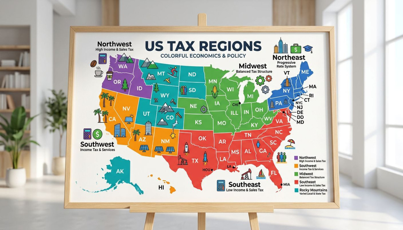 Comment les différences régionales affectent-elles les taxes aux États-Unis ?